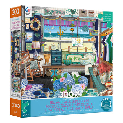 Ceaco - Tracy Flickinger - Sea & Sand Gift Shoppe - 300 Piece Jigsaw Puzzle