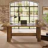 Tribesigns 70.47-Inch Executive Computer Desk, Farmhouse Home Office Desk with Large Tabletop, Industrial Study Writing Table Workstation Business Furniture, Rustic Brown Tribesigns