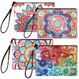 Geyoga 4 Pcs Mandala Diamond Painting Handbag Elegant 5d DIY Diamond Bags Zipper Special Shaped Handmade Purses for Women Art Craft Gift Geyoga