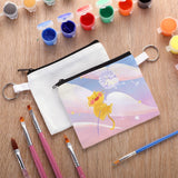 30 Pieces Sublimation Coin Purse Canvas Makeup Bag Blank Cosmetic Pouch with Zipper DIY Craft Bag Canvas Pencil Pouch Travel Cosmetic Bag Cosmetic Organizer Bag Toiletry Pouch for Travel, Black, Frienda