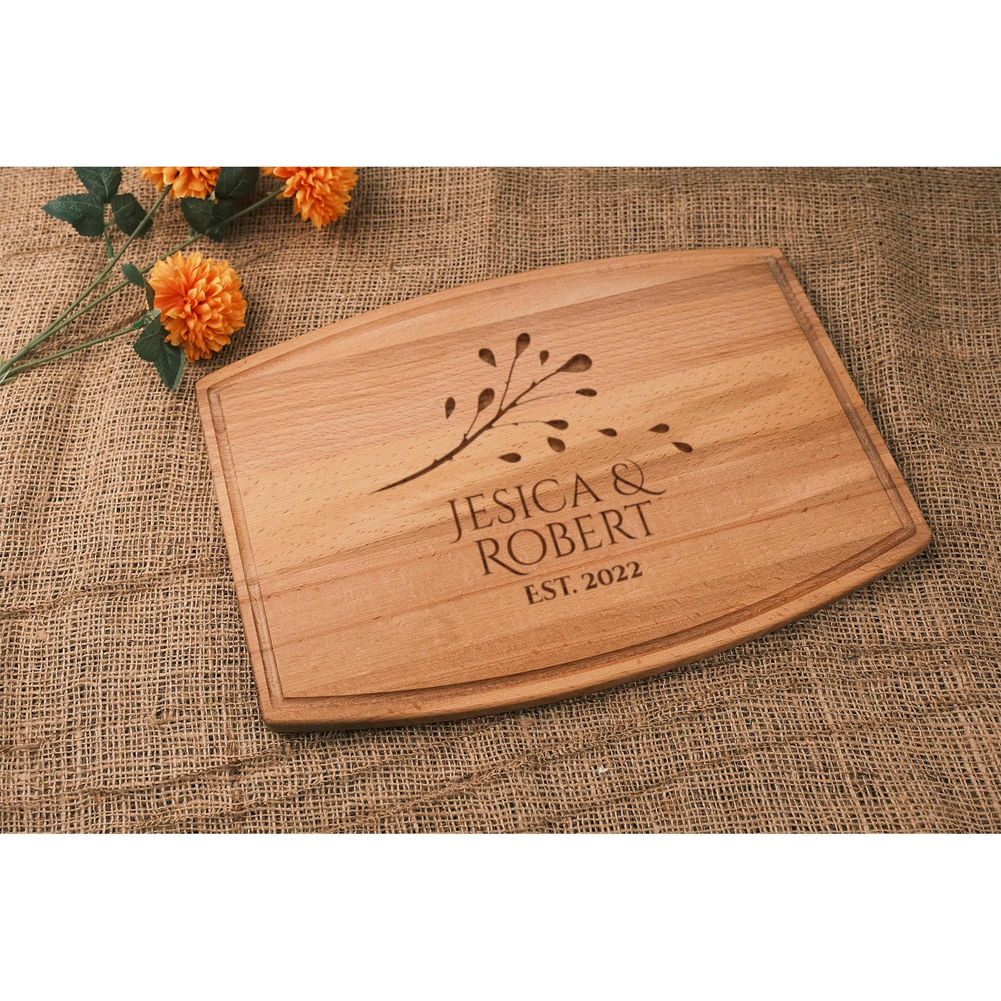 Custom Cutting Board for Kitchen – Personalized Wooden Cutting Boards for Kitchen Countertop, Engraved Bamboo Walnut Chestnut Chopping Boards, - WoodArtSupply