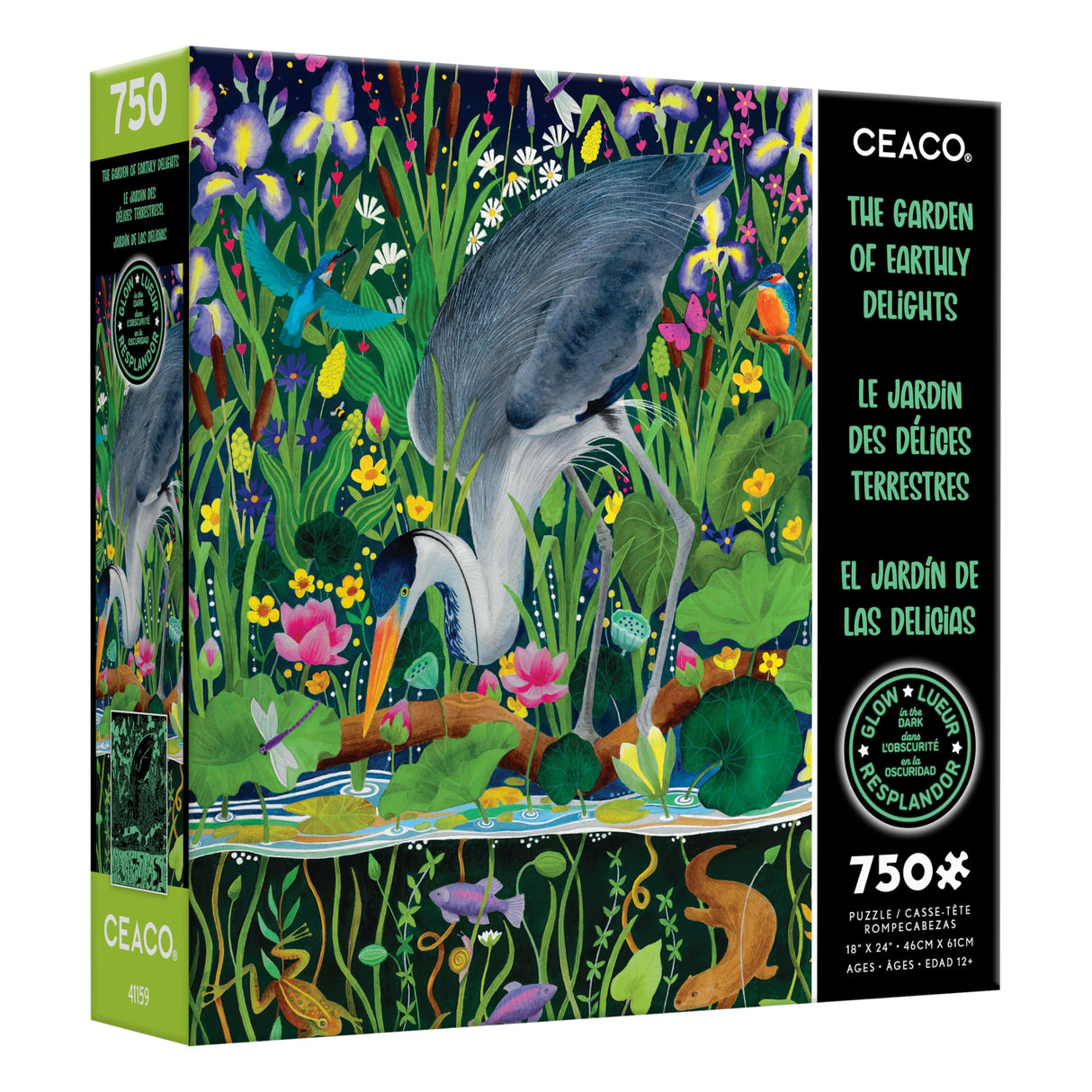Ceaco - Glow in The Dark - The Garden of Earthly Delights - 750 Piece Jigsaw Puzzle Ceaco