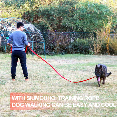 Siumouhoi Dog/Puppy Obedience Recall Training Agility Lead- 15 ft 20 ft 30 ft 40 ft 50 ft Long Leash -for Training Leash, Extended Rope for Training. (20Feet, Black) Siumouhoi