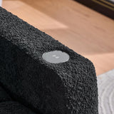 LITVZ Power Reclining Sleeper Chairs, Heavy Duty Recliner Chair That Turns Into A Bed with Lumbar Pillow, Cup Holder and Wireless Charging, Wall Hugger Recliners for Small Spaces, Black LITVZ