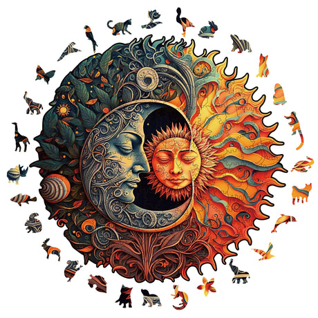 Wooden Puzzles for Adults, 200 Pieces Wood Puzzles, Irregular Animal Shaped Unique Wooden Jigsaw Puzzles, Creative Ghristmas Gift for Teenagers and Adults WHJSG