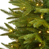 Nearly Natural 4ft. Colorado Mountain Fir Natural Look Artificial Christmas Tree with 150 Clear LED Lights Nearly Natural