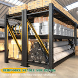 Bepatio 77" W Garage Shelving Storage Shelves, 3 Tier Metal Shelving Unit Heavy Duty for Storage, Adjustable Black Shelves for Commercial, Industrials, Garage, Basement, 77.2" W*23.7" D*66.2”H Bepatio