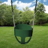Gorilla Playsets 04-0008-G/G Full Bucket Toddler Swing, Bucket, Green 60" Plastic Coated Chains, 50 Lb Capacity Gorilla Playsets