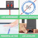 GoSports 48 Inch Air Hockey Arcade Table for Kids - Includes 2 Pushers, 3 Pucks, AC Motor, and LED Scoreboard - Oak or Black GoSports