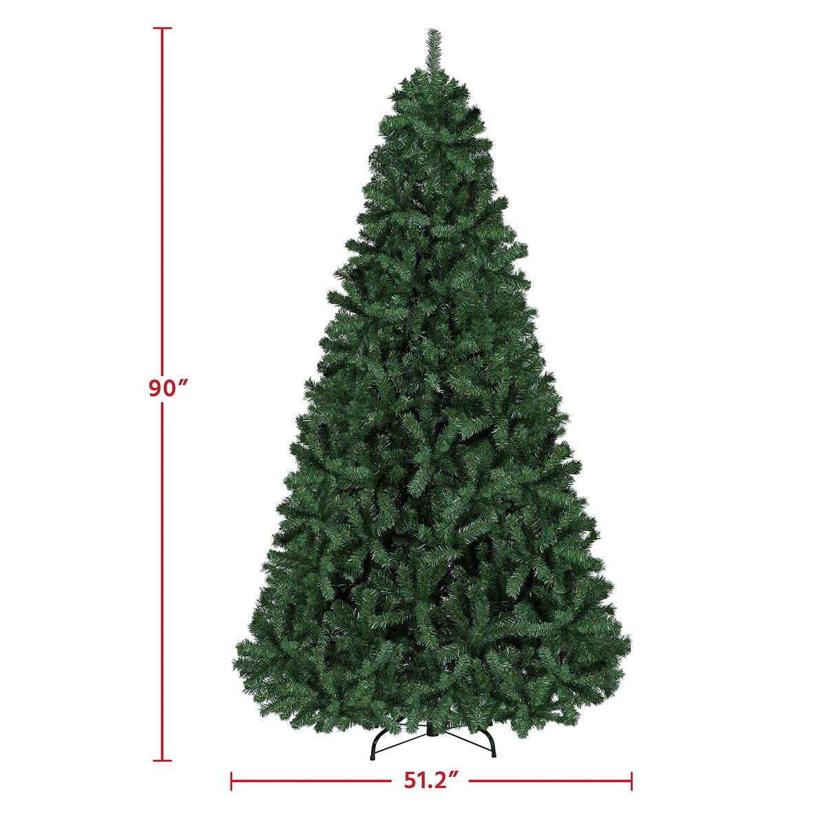 Yaheetech 7.5ft Premium Spruce Hinged Artificial Full Christmas Tree with 1346 Branch Tips Holiday Xmas Tree with Metal Hinges and Foldable Base for Home Party Office Decoration Yaheetech