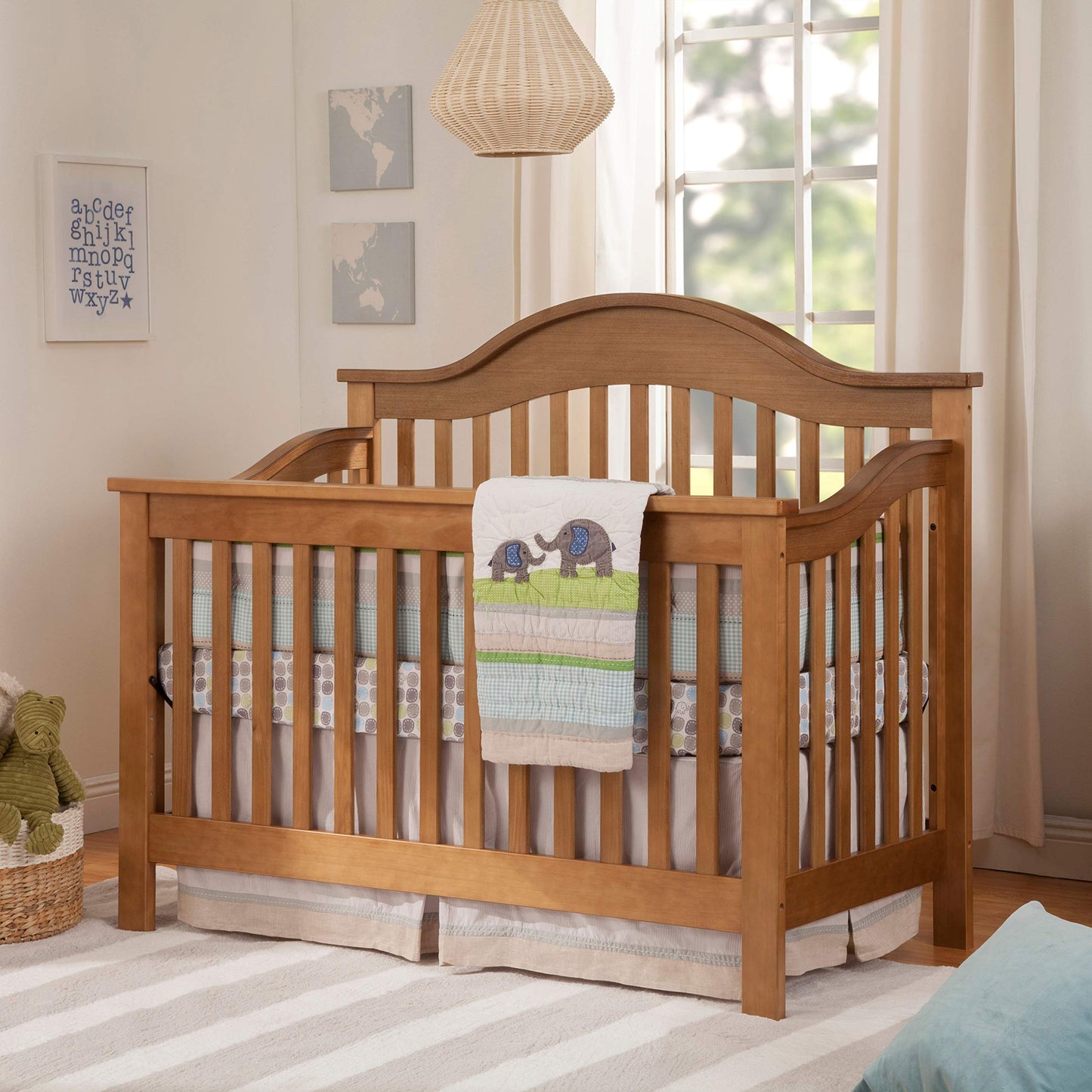 DaVinci Jayden 4-in-1 Convertible Crib in Chestnut, Greenguard Gold Certified