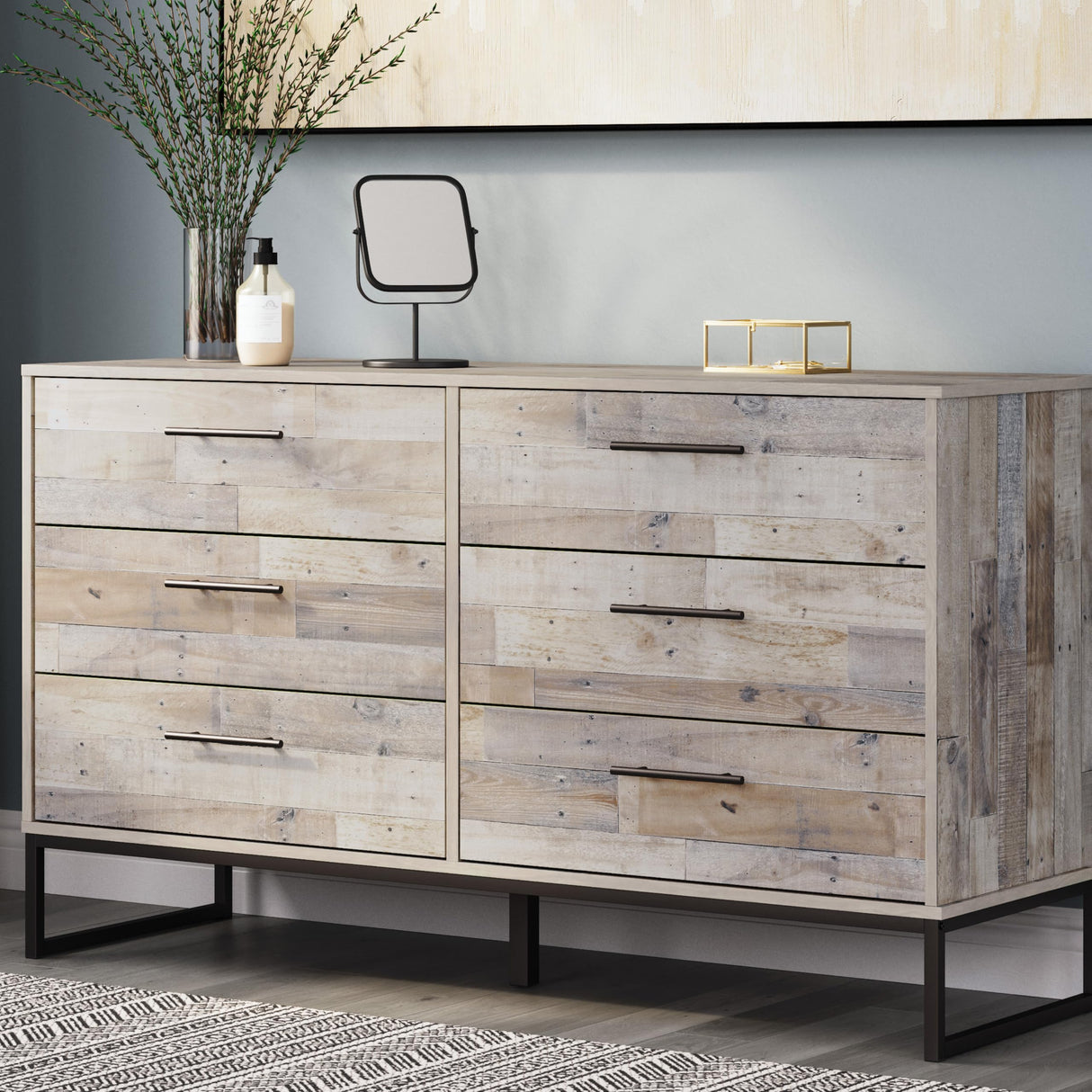 Signature Design by Ashley Neilsville 6 Drawer Dresser, Light Brown Signature Design by Ashley