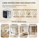 GAIOUS Steel Armoire Wardrobe Closet, 71" Metal Clothing Storage Cabinets with 2 Doors, 1 Adjustable Shelf and 2 Drawers, Metal Wardrobe Cabinet with Hanging Rod for Bedroom, Gym, Cloak Room (Black) GAIOUS