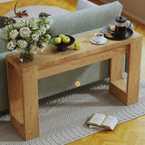 DRAWERHOM Console Table, Farmhouse Entryway Table with Thickened Base, Narrow Long Wood Sofa Table Behind Couch Table for Entrance, Hallway, Living Room DRAWERHOM