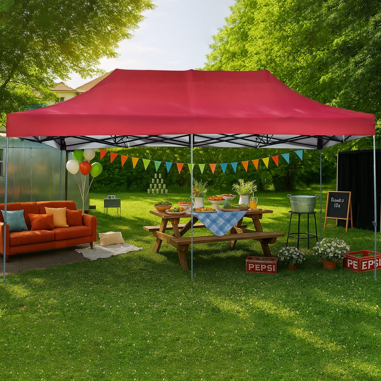 Wonlink 10x20 ft Instant Pop up Canopy, Folding Heavy Duty Height Adjustable Shelter Gazebos with Wheeled Bag Wonlink