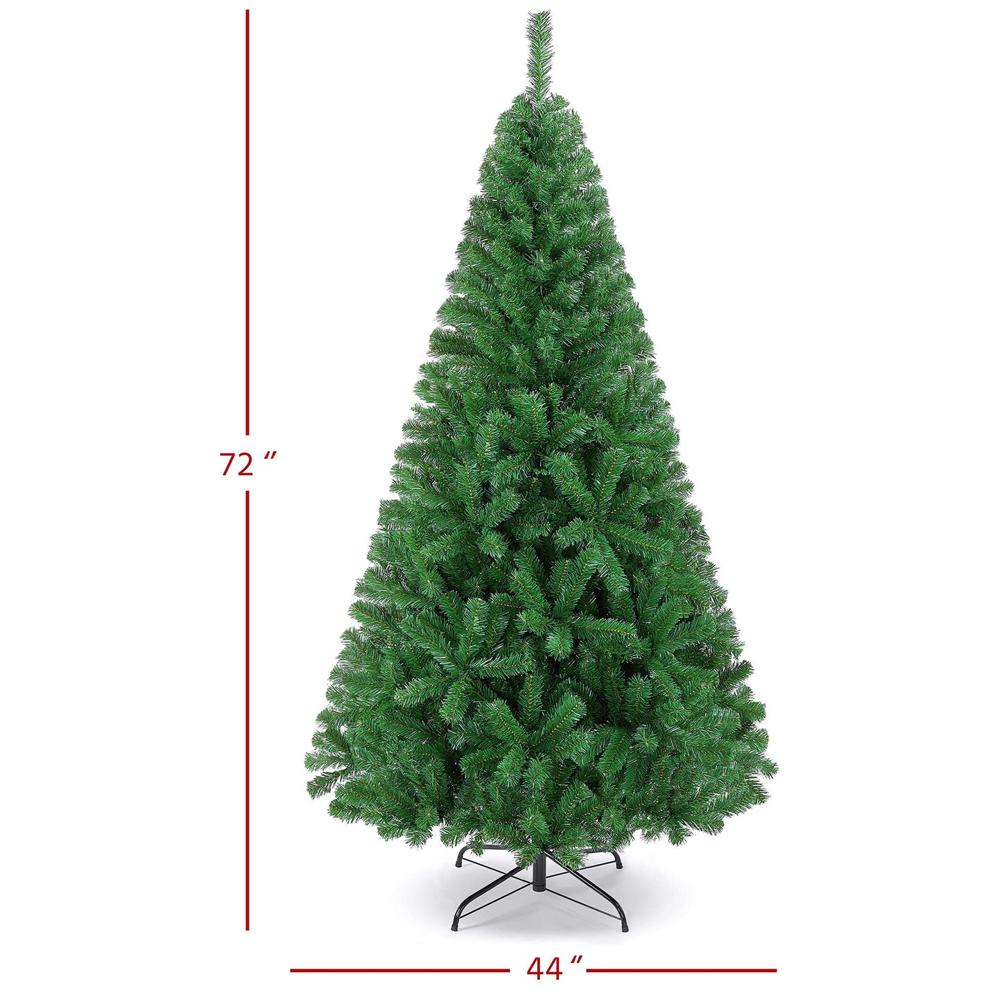 Yaheetech 6ft Artificial Full Spruce Christmas Tree, Artificial Xmas Tree with 714 PVC Branch Tips and Foldable Metal Stand for Home, Party, Office Decoration, Holiday Décor Indoor & Outdoor, Green