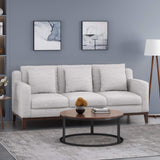 Christopher Knight Home Elliston Sofas, Light Grey + Dark Walnut Christopher Knight Home