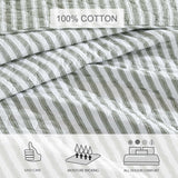 Stone Cottage - Full/Queen Quilt Set, Reversible Cotton Bedding with Matching Shams, Striped Ideal Bedding Set (Willow Way Green, Full/Queen) Stone Cottage