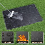 Atronor 48 x 30 inches Under Grill Mats for Outdoor Grill, Double-Sided Fireproof Deck and Patio Protector Mat, BBQ Mat for Under BBQ, Waterproof Oil-Proof Grill Floor Pads Fire Pit Mat Fireplace Mat Atronor