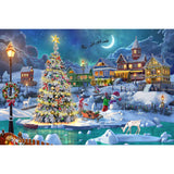 Becko US Puzzles for Adults 1000 Pieces, Wooden Jigsaw Puzzles, 1000 Piece Puzzle for Adults & Kids, Christmas and Holiday (Snow Scene) Becko US