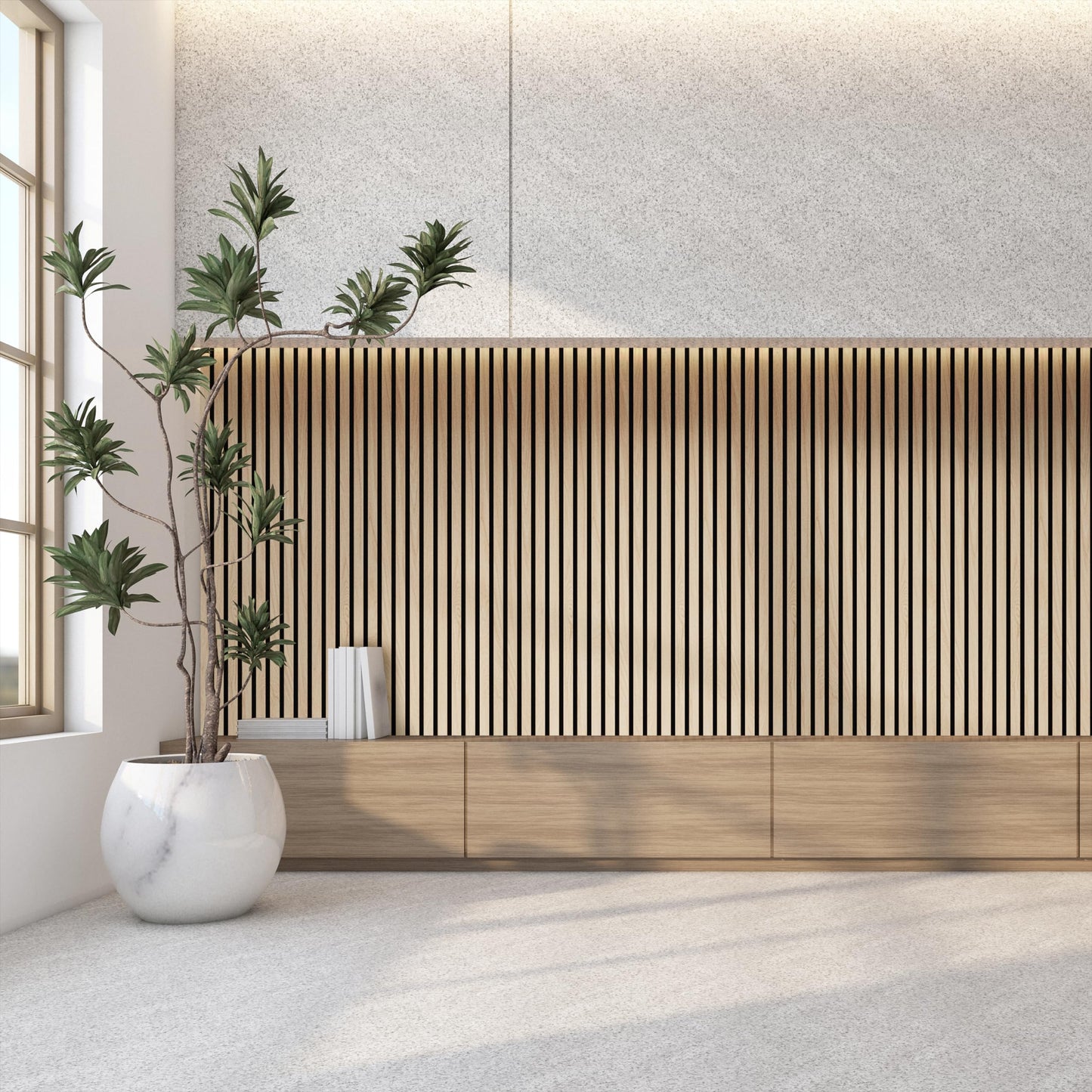 2-Pack Acoustic Wood Wall Panels - Wood Slat Wall Panels for Interior Wall Decor - Soundproof Wood Panels for Wall - Slat Wall Paneling - Wood Paneling for Walls and Ceilings - WoodArtSupply