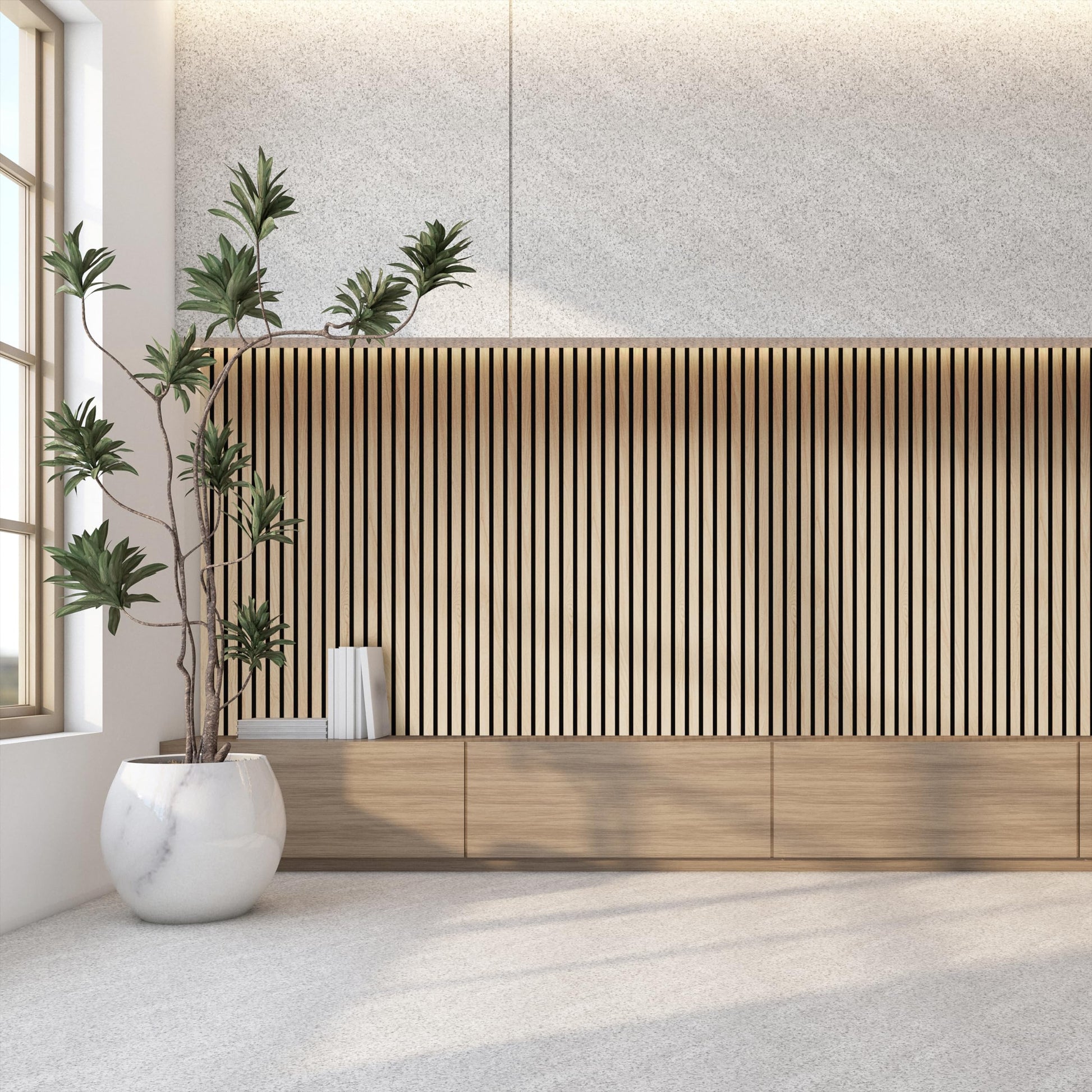 2-Pack Acoustic Wood Wall Panels - Wood Slat Wall Panels for Interior Wall Decor - Soundproof Wood Panels for Wall - Slat Wall Paneling - Wood Paneling for Walls and Ceilings - WoodArtSupply