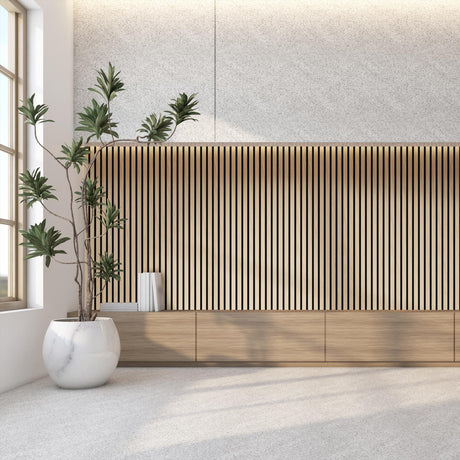 2-Pack Acoustic Wood Wall Panels - Wood Slat Wall Panels for Interior Wall Decor - Soundproof Wood Panels for Wall - Slat Wall Paneling - Wood Paneling for Walls and Ceilings COREMINDED