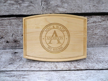 Personalized Wood Cutting Board - Walnut - Maple - 20 Designs donebetter
