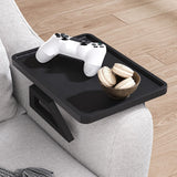 Danfoxer Couch Arm Tray,Bamboo Folding Sofa Tray,Sofa Armrest Trays Clip-On Couch Desk for Drinks,Snacks,Phone,Remote Control（Black） Danfoxer