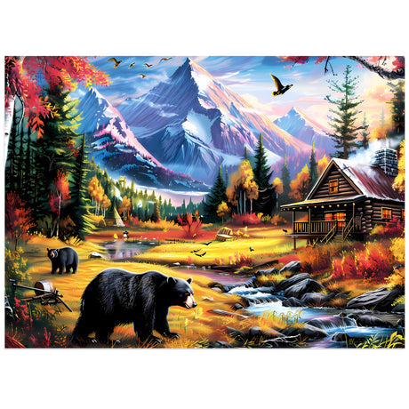 500 Pieces Jigsaw Puzzles for Adults Puzzle Bear Mountain Nature Puzzle for Children Elderly, Recycled Paper Puzzle 500 Pieces, Challenging Puzzle Family Game Great Gift for Friends, 20.5 x 15 Inch Jeacirio