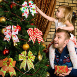 6 Rolls 30 Yards Christmas Wired Edge Ribbon Elf Hats and Legs Multi Dots Swirl Diagonal Stripe Ribbon Home Party Bows Decor for Xmas Tree Wreath Gift Wrapping DIY Crafts, 2.5 Inch (Stylish Style) Yinder