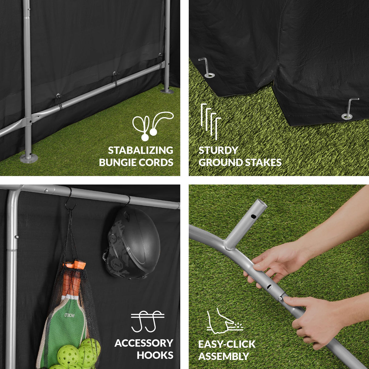 Best Choice Products 10x8ft Outdoor Storage Shed, Carport, Canopy Shelter, Dual Doors & Windows, Metal Frame, Weather-Resistant, Perfect for Storing Motorcycle, Bike, Garden Tools – Black Best Choice Products