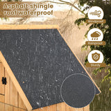 Wooden Outdoor Storage Shed with Double Doors,70” Tall Waterproof Storage Shed with Lock,Sheds & Outdoor Storage with Windproof Tipping for Deck,Backyard Garden and Yard Agitree