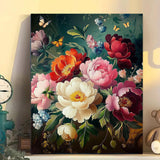 Arttoplus Flowers Paint by Numbers Kit for Adults-Butterfly Adult Paint by Number Kits on Canvas,Flowers Painting by Number Adult for Gift Home Wall Decor(16x20inch) Arttoplus