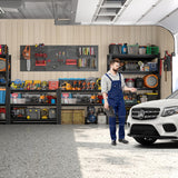 72''H Garage Shelving Heavy Duty Storage Shelves, 5 Tier Adjustable Metal Storage Rack, industrial storage shelves, Steel Shelving, garage shelving units and storage, (23.6"D x 47.3"W x 72"H) SFTORMAS