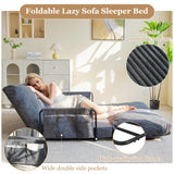 YOSHOOT Lazy Floor Sofa Convertible Bean Bag Sofa Bed Couch, 5-Position Foldable Sleeper Chair with Armrest, Ideal for Reading & Gaming YOSHOOT