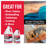 J-B Weld 1" Deep Pour Epoxy WaterClear, 24 Hour Cure, 1", 1.5 Gallon Kit J-B Weld