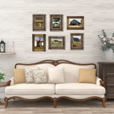 takfot Rustic Picture Frames 5x7 Wooden Picture Frame Set of 2, Distressed Western Photo Frame with Real Glass Wall and Tabletop Display Gift for Mom Dad Family Friends takfot