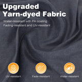 MUPATER 12' X 16' Outdoor Retractable Aluminum Pergola with Weather-Resistant Canopy for Backyard Deck Garden Grey MUPATER