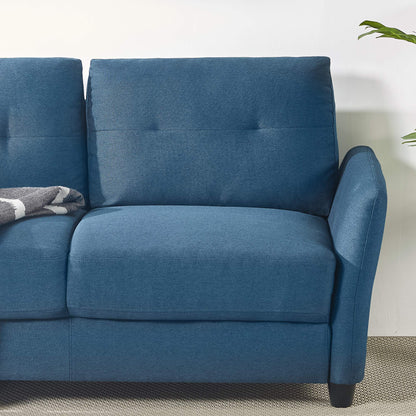 ZINUS Ricardo Loveseat Sofa / Tufted Cushions / Easy, Tool-Free Assembly, Lyon Blue