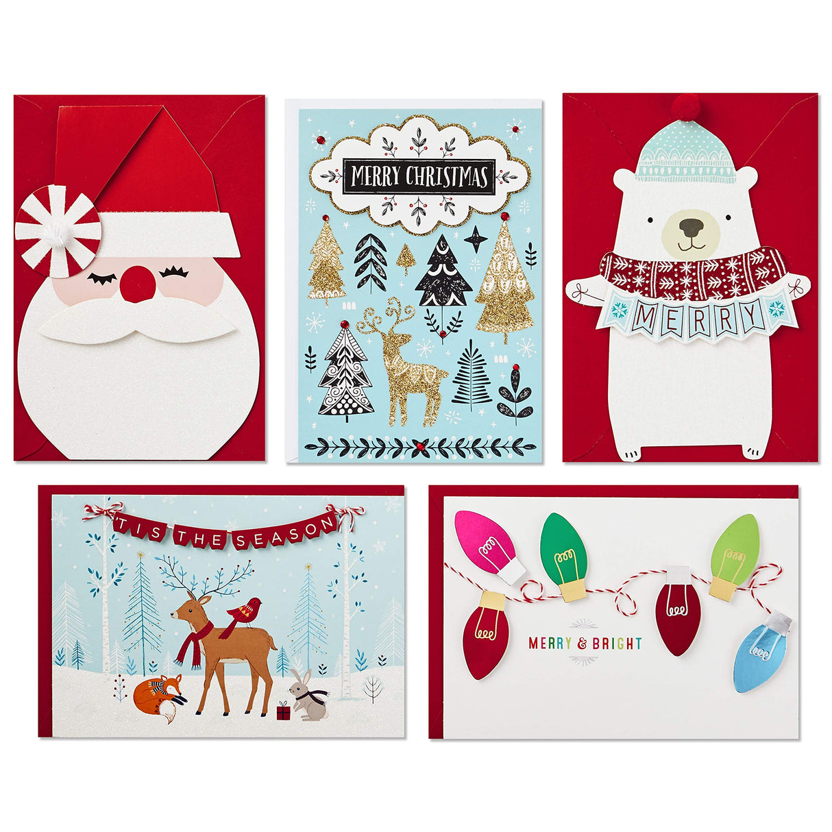 Hallmark Boxed Handmade Christmas Cards Assortment (Set of 24 Special Holiday Greeting Cards and Envelopes) (1XPX5156) Hallmark