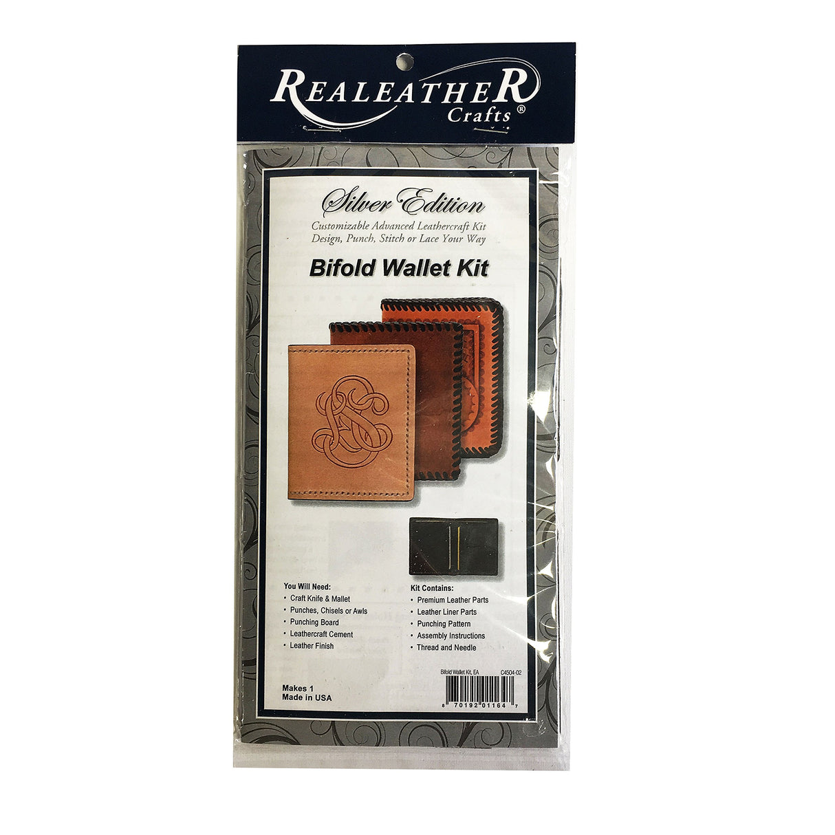 Realeather Bifold Wallet Leathercraft Kit Realeather
