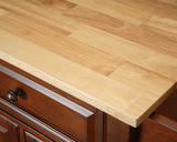 Crosley Furniture Lafayette Full Size Kitchen Island with Natural Wood Top, Cherry Crosley Furniture