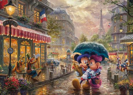Ceaco - Thomas Kinkade - Disney - Mickey & Minnie in Paris - 1000 Piece Jigsaw Puzzle Ceaco