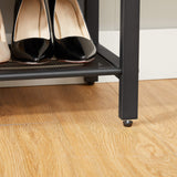 VASAGLE 6-Tier Shoe Rack, Shoe Organizer for Closet, Entryway, 24-30 Pairs of Shoes, Large Shoe Rack Organizer with 5 Metal Mesh Shelves, 11.8 x 39.4 x 43.3 Inches, Rustic Brown and Black ULBS016B01 VASAGLE