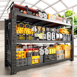 Bepatio 8250LBS Garage Shelving Heavy Duty Storage Shelves Industrial Metal Shelving Adjustable 3-Tier Shelves for Garage, Warehouse Basement 24" D × 60" W × 66" H Bepatio