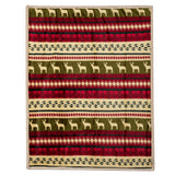 PAVILIA Premium Christmas Blanket Sherpa Fleece Throw| Plush Christmas Decoration, Reindeer, Cozy Reversible Winter Holiday Cabin Blanket for Sofa Couch 50x60 PAVILIA