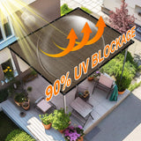 Artpuch 90% Sun Shade Cloth, 10 x 14 FT Pergola Shade Cover Canopy with Grommets, Sun Screen Fabric Tarp for Patio, Outdoor, Garden, Backyard, Mocha Artpuch