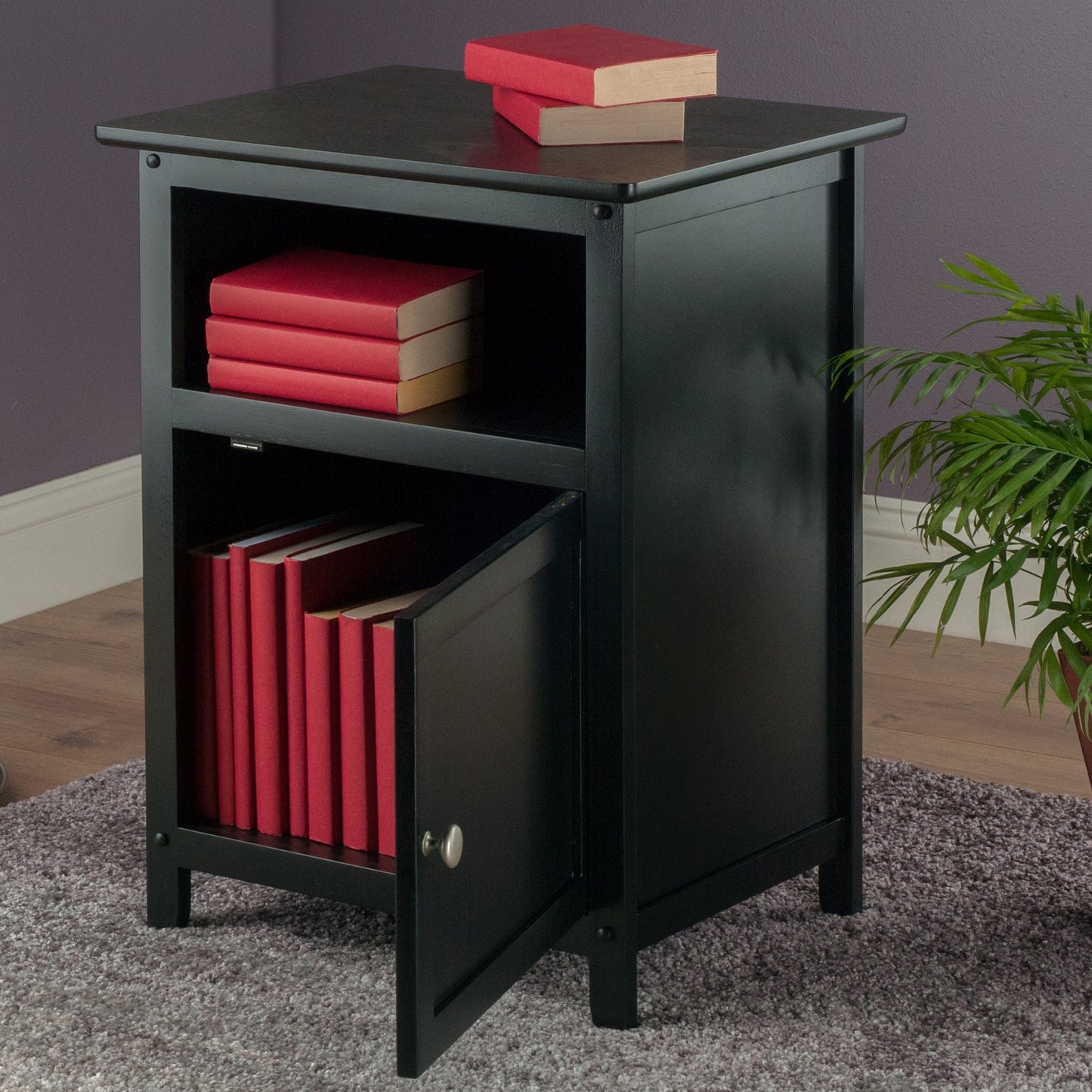 Winsome Wood Henry Accent Table, Black, 19 inches