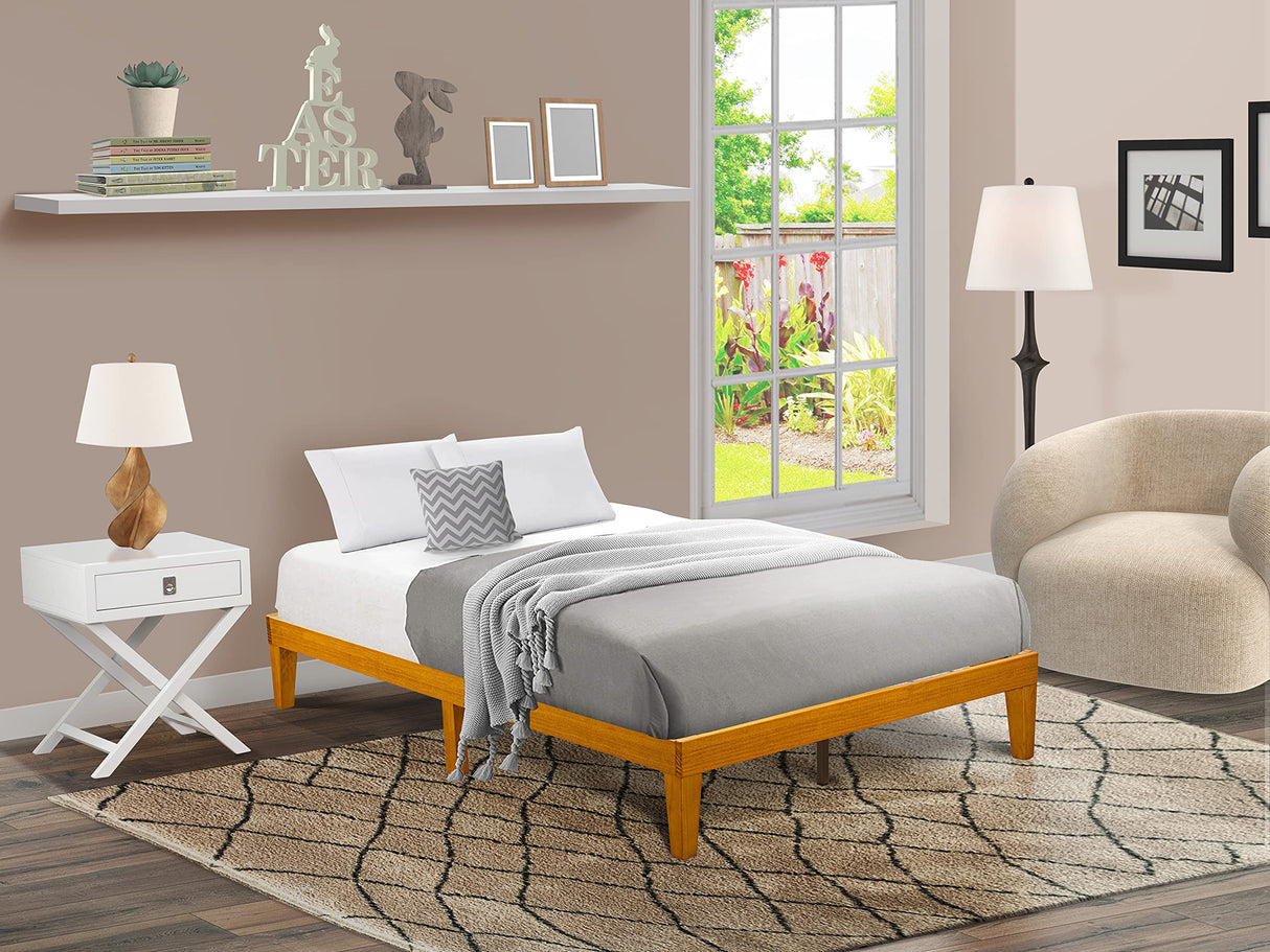 Elegant Oak Full Size Platform Bed Frame by East West Furniture East West Furniture